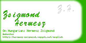 zsigmond hermesz business card